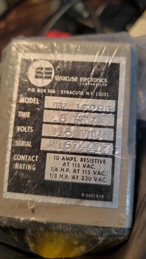 SYRACUSE ELECTRONICS TE 13285 TIMER (TA13MS)