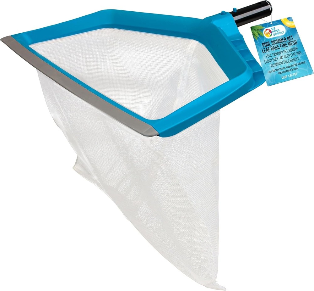 Professional Swimming Pool Leaf Skimmer Net & Leaf Rake Net Set Cleans Out