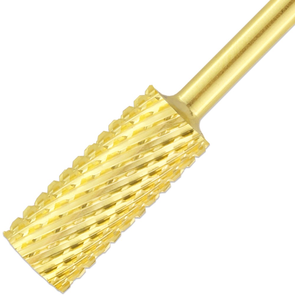 Professional Gold Small Barrel Nail Drill Bit Coarse Grit