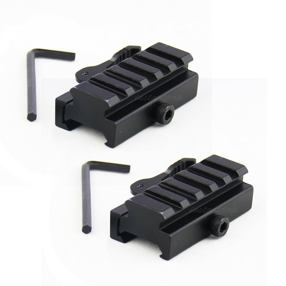 5-Slot Quick Release Detach 1/2" Mini Riser Scope Sight Mount (2PCS)