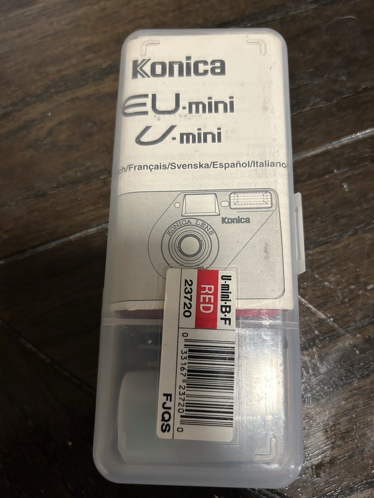 Konica U-Mini 35mm Camera - Red W/ Case RARE
