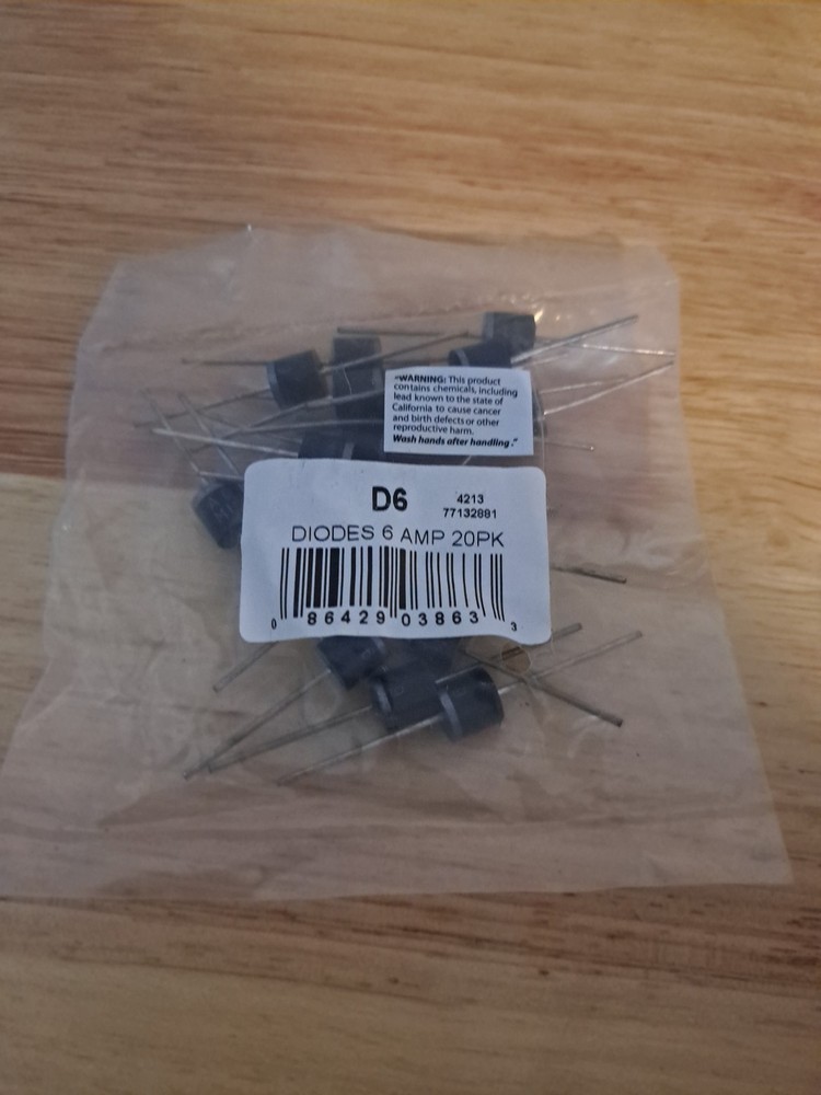 Install Bay D6 6 AMP Diodes 20 Pack