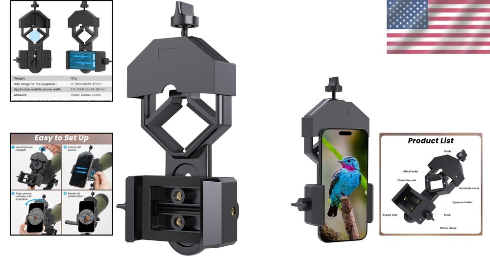 Versatile Smartphone Adapter for Telescopes, Binoculars - Record Your Adventures