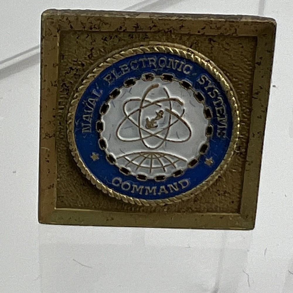 USN NESEA Naval Electronics Systems Engineering Navy NASA Cuff Links Blue White