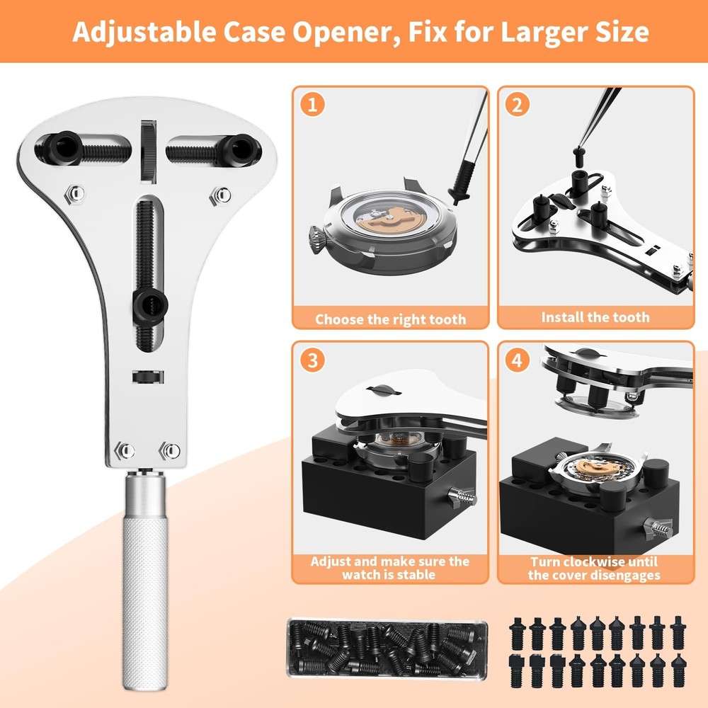 Watch Link Removal Kit Case Opener Spring Bar Tools Battery Replacement Tool