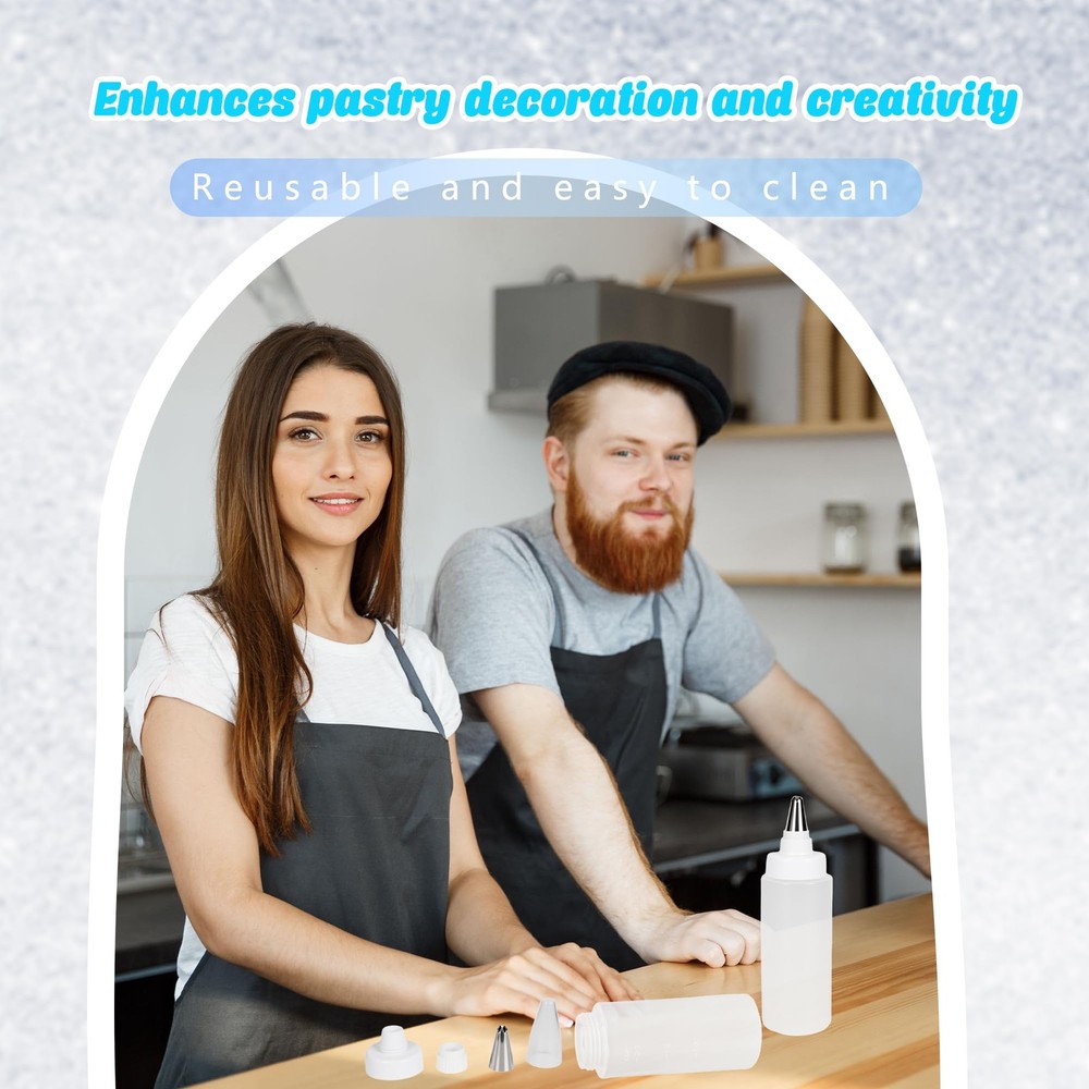 16 Pcs 6 oPlastic Squeeze Bottles Squeezing Applicator Writer Bottle