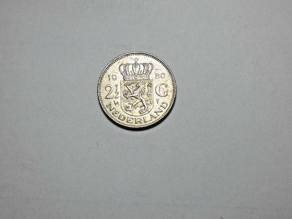 Netherlands 21/2 Guilden,1980