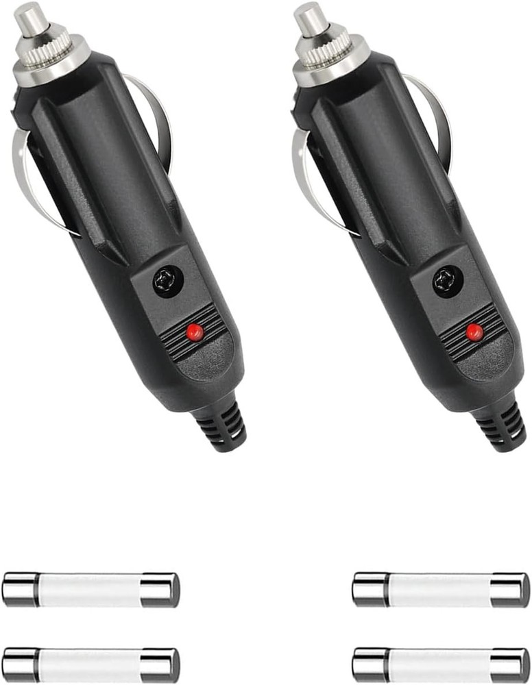2 PCS Cigarette Lighter Male Plug, 12V Copper Cigarette Lighter Replacement Aux