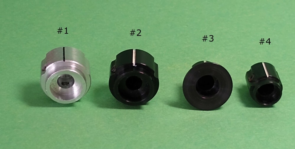 ~New~ Solid Aluminum Fluted Knob w/Pointer for 1/4 Inch Shaft, Four Types