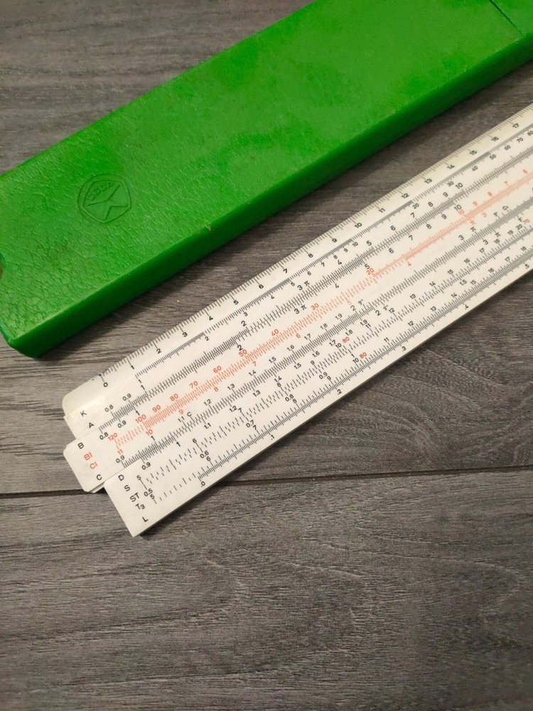 ANTIQUE MILITARY USSR SOVIET LOGARITHMIC SLIDE RULER