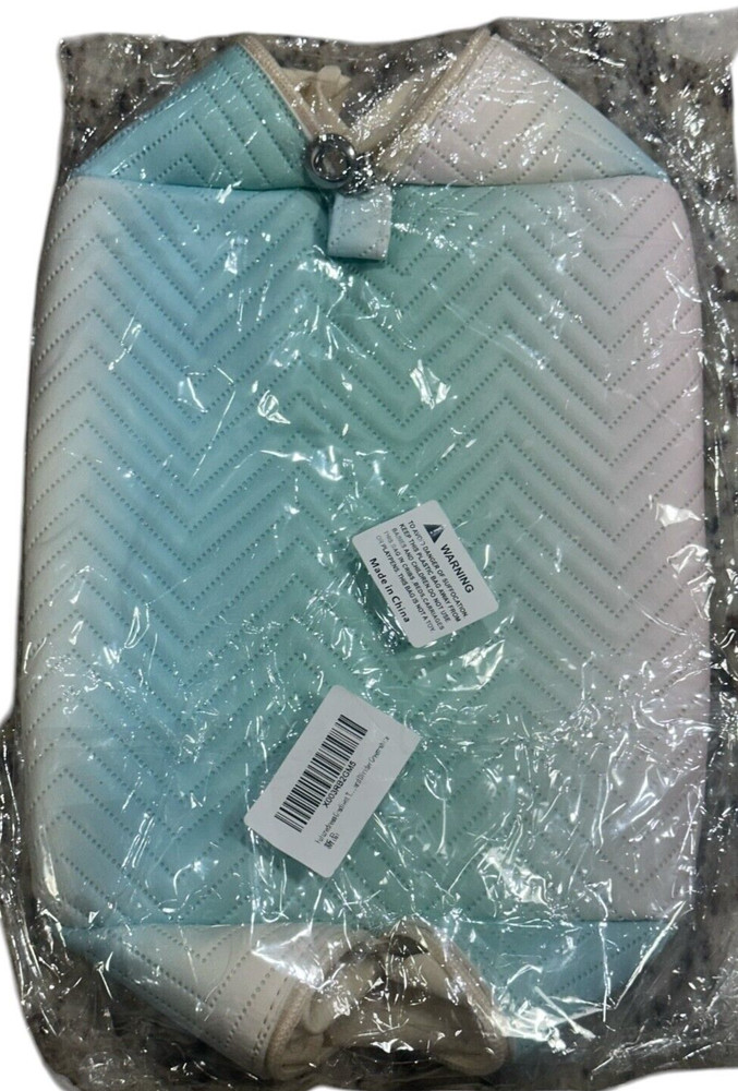 Futuredream Gradient Travel Large Capacity Make Up Bag with Handle Green/White