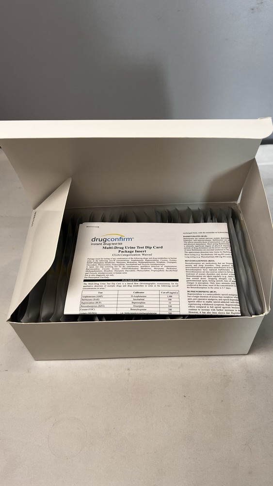 DrugConfirm 10 Panel Screening Dip Cards 25 Tests CB-HE-4104