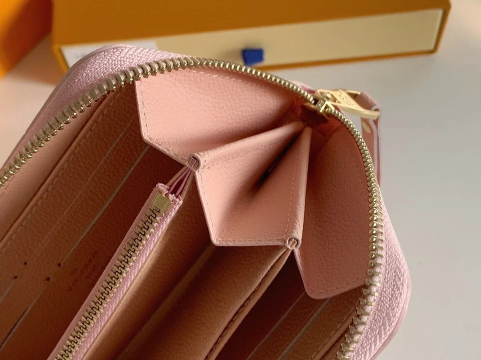 Louis Monogram Empreinte Zippy Wallet Pink
