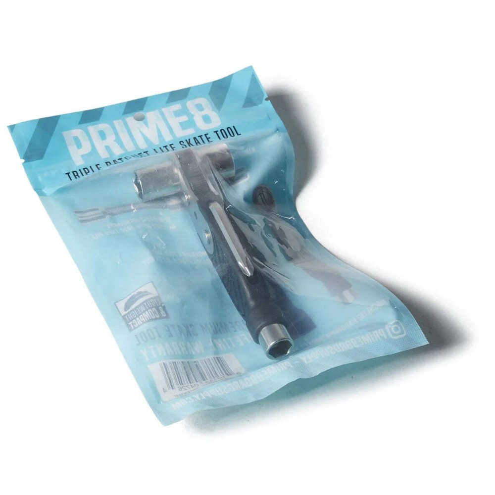 Prime 8 Triple Ratchet Lite Skateboard Tool Black