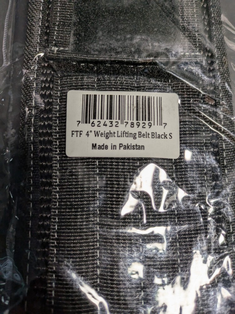 Fiream Fit weightlifting belt, Black S, FTF 4"