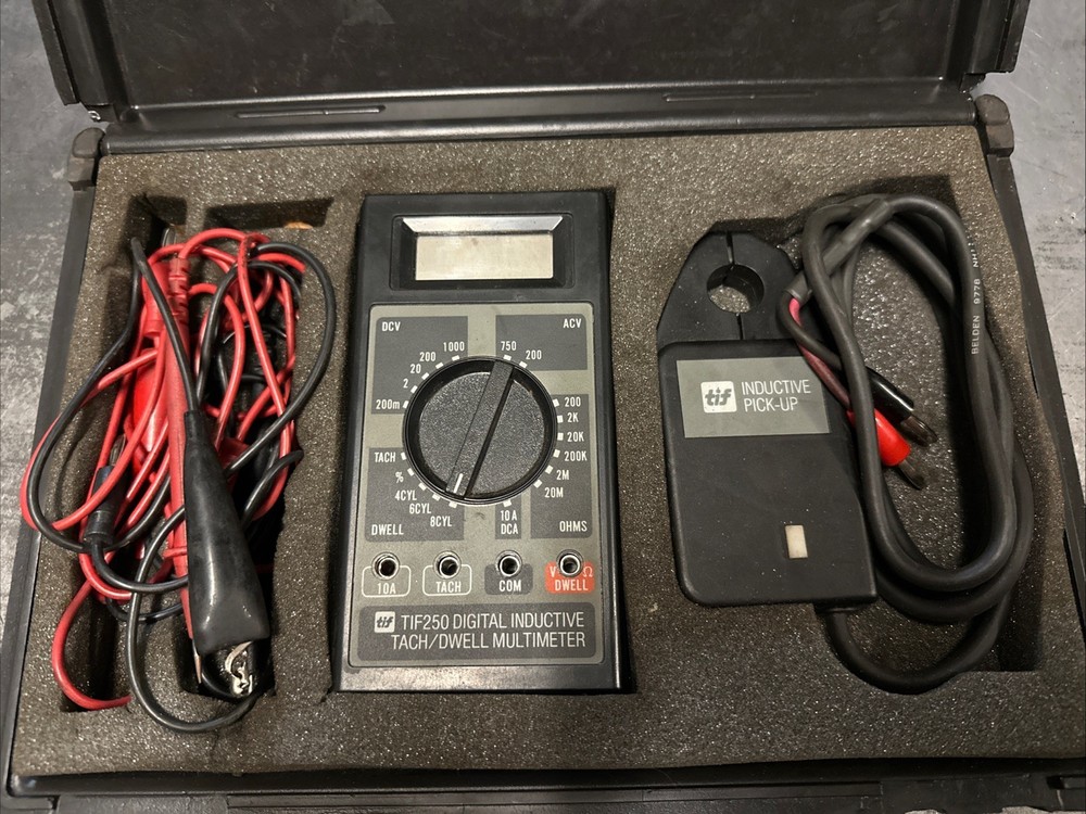 TIF 250 Digital Inductive Tach/ Dwell Multimeter In Case