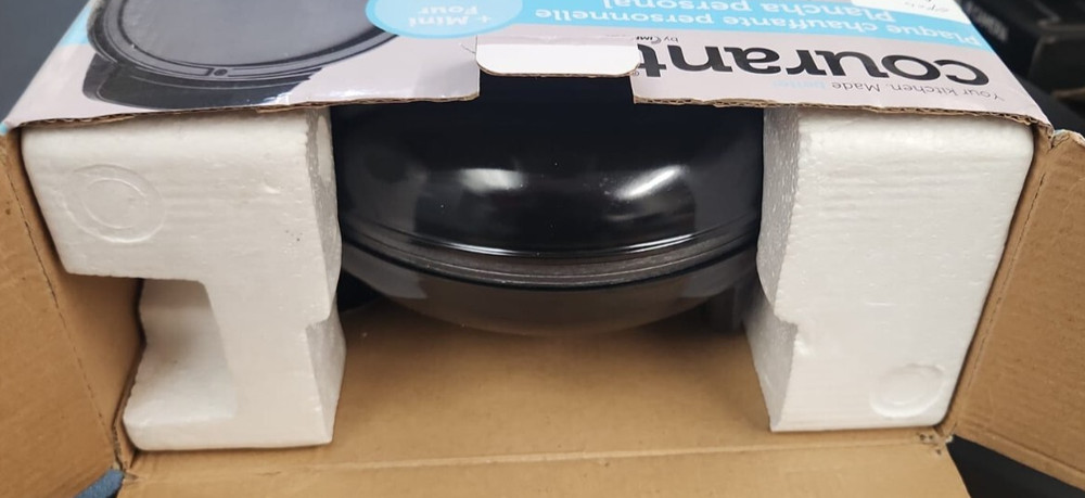 Courant 7-inch Personal Griddle and Pizza Maker - Black