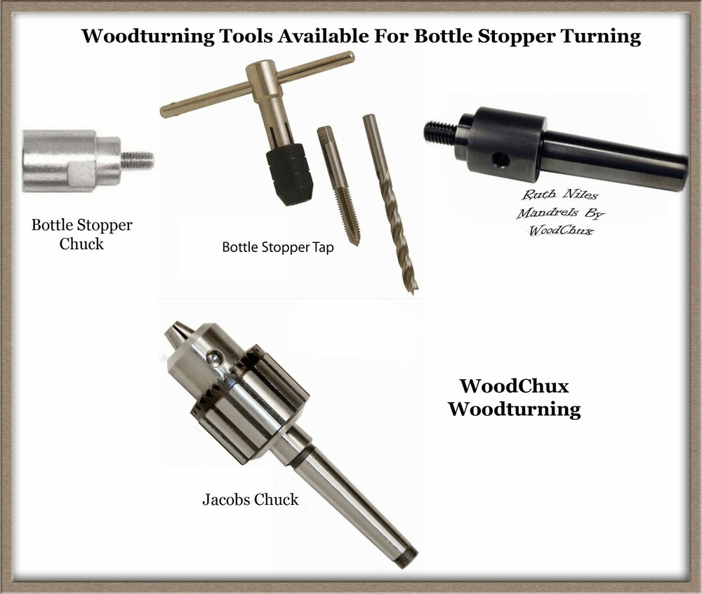 Threaded Insert for Bottle Stopper Chuck: 4 pack Woodturning Lathe