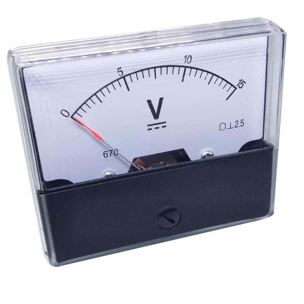 Analog Panel Volt Voltage Meter Voltmeter Gauge DH-670 0-15V DC