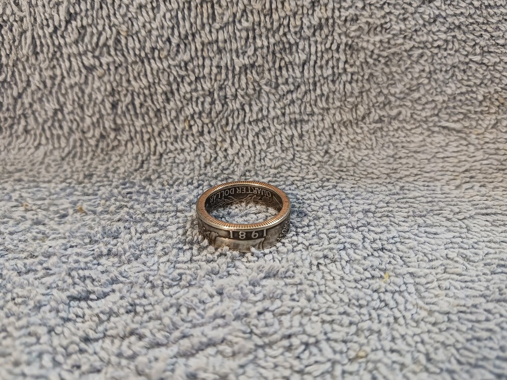 1981 Washington Quarters, Handmade Coin Ring, Size 6-1/2