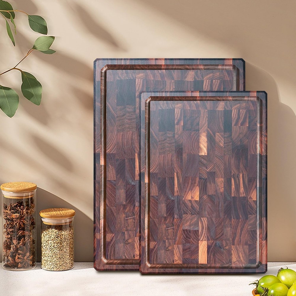 Large Black Walnut Cutting Board Premium Walnut Chopping Board for Kitchen with
