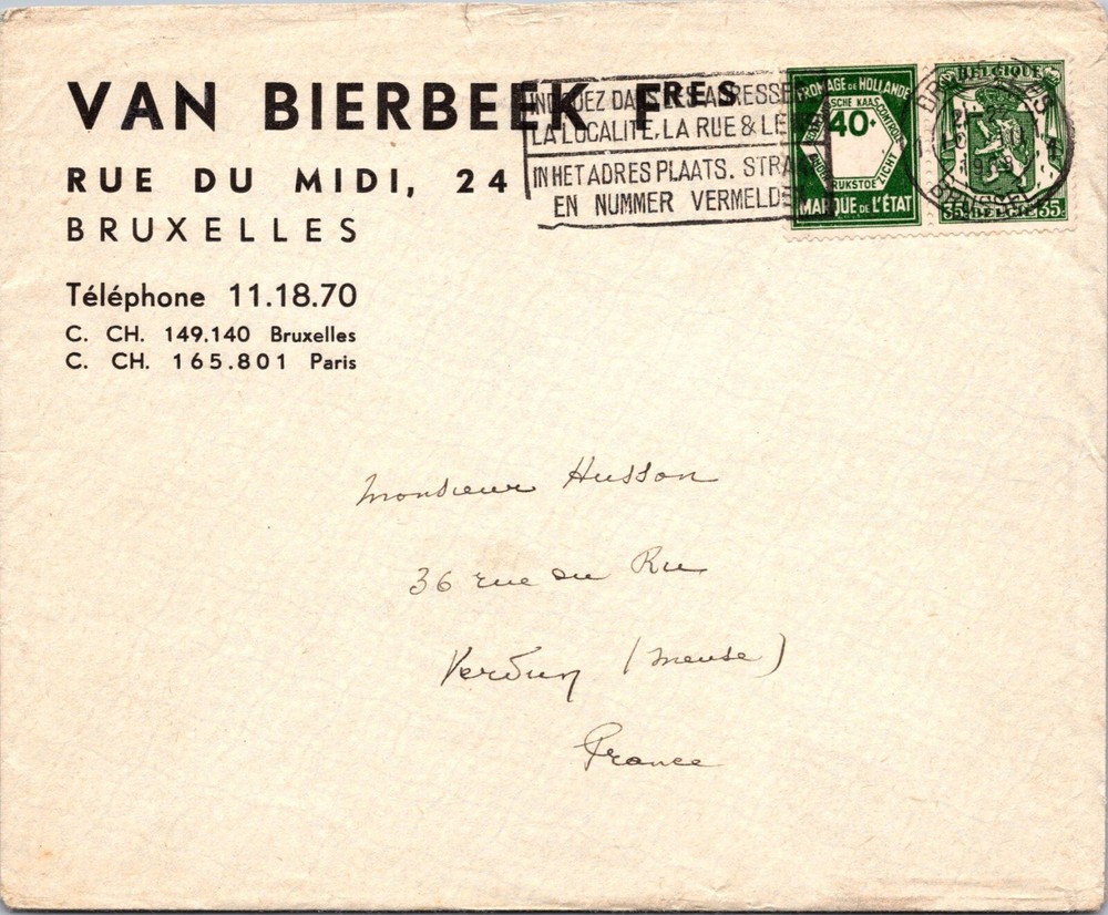 Belgium 1938 - Airmail - Brussels - J7516