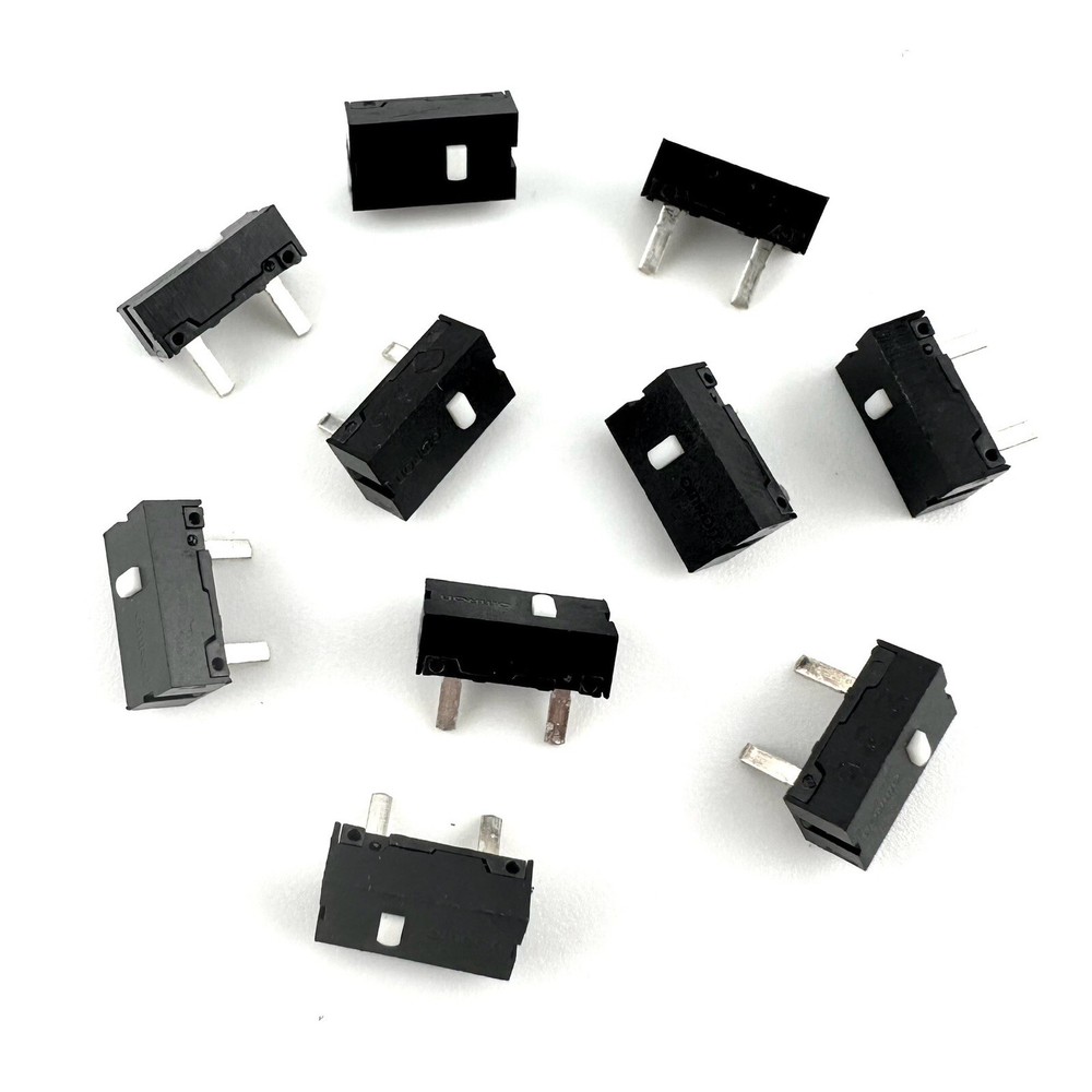 Omron Mini 2 Pin Foot Micro Switch White Dot (10 Pieces)