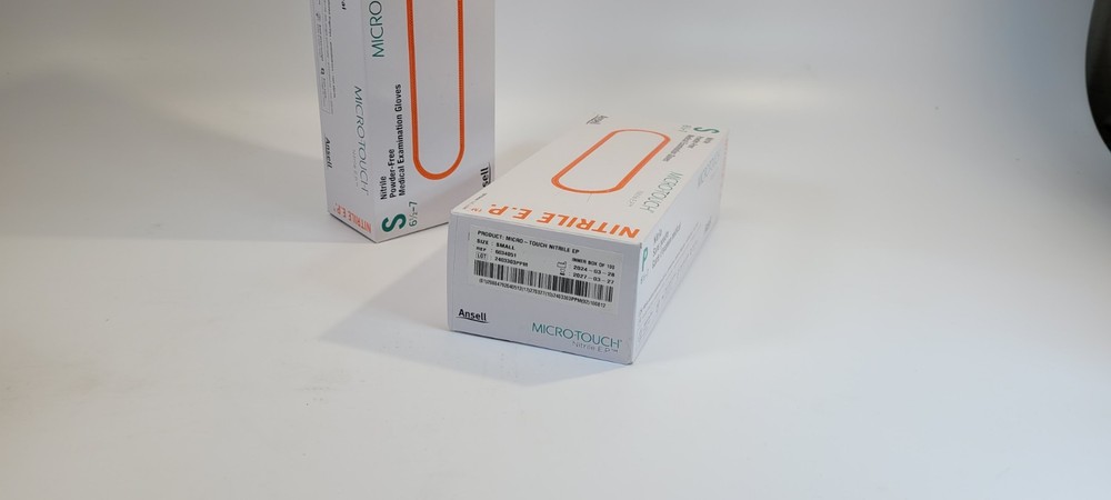 Ansell 6034051 MICRO-TOUCH Nitrile E.P. Gloves, Size S (6 1/2 - 7), 200 PC TOTAL