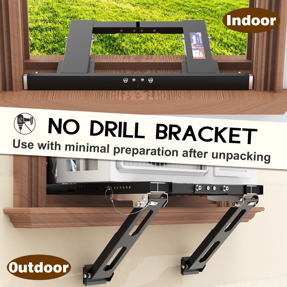 Adjustable Window AC Bracket,Upgraded Conditioner Support Bracket No Drill