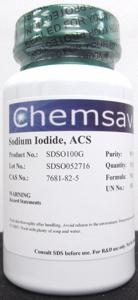 Sodium Iodide, ACS, 99.5+%, Powder, 100g