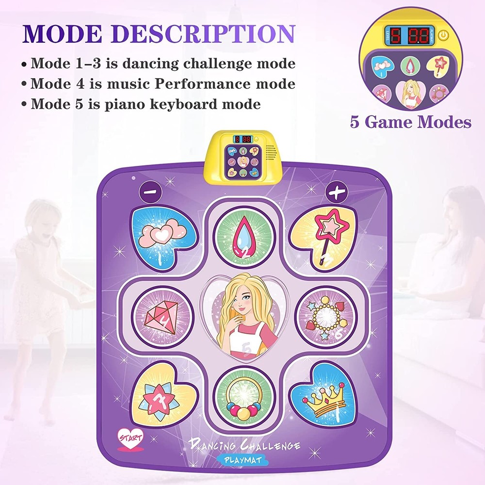 Beefunni Dancing Challenge Play Mat Dance Pad w LED Lights (Open Box)