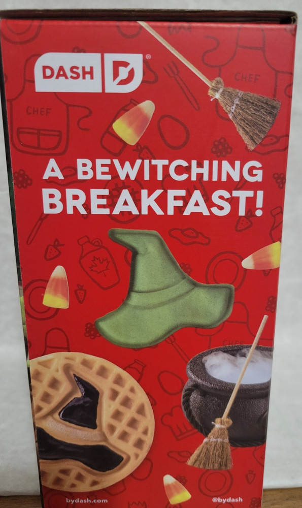 Dash Ready To Decorate Witch Hat Mini Waffle Maker New