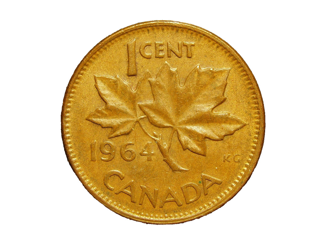 CANADA 1964 1 CENT COIN  #1
