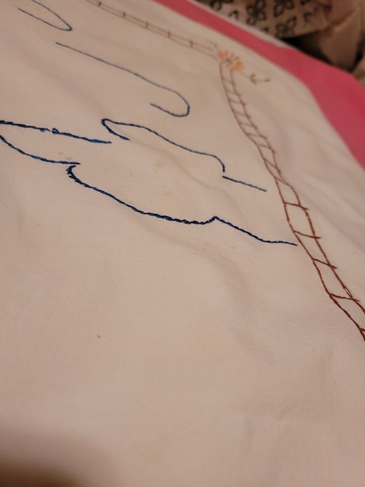 Vintage Embroidered Nursery Linens