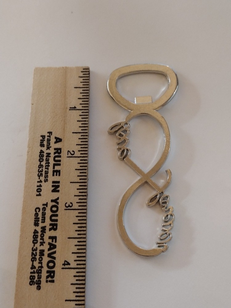 Love Forever Bottle Opener Silvertone