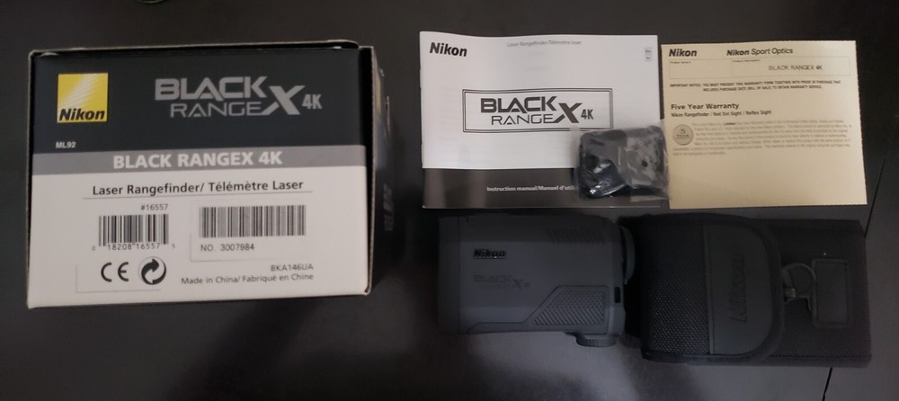 Nikon Black RangeX 4K Laser Rangefinding Monocular, 4000 yds PN:16557