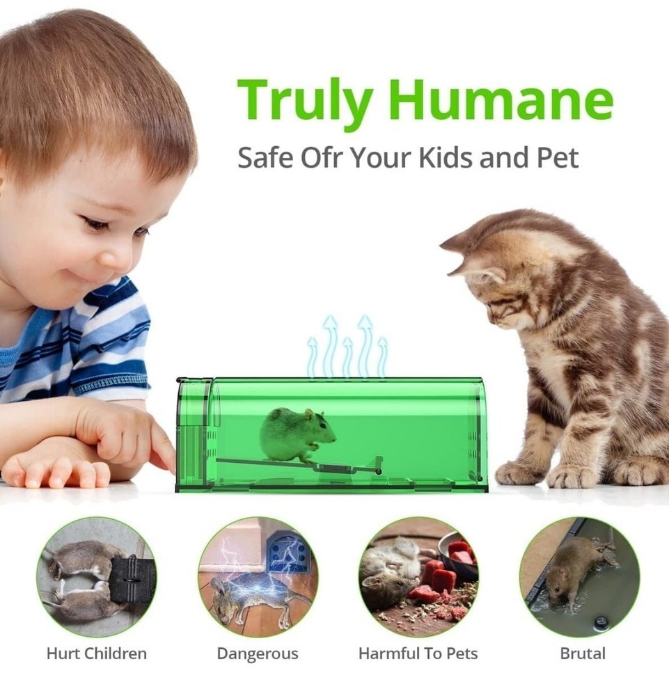 Mouse Traps Effective Mouse Catcher Humane Safety For Family (2pack)