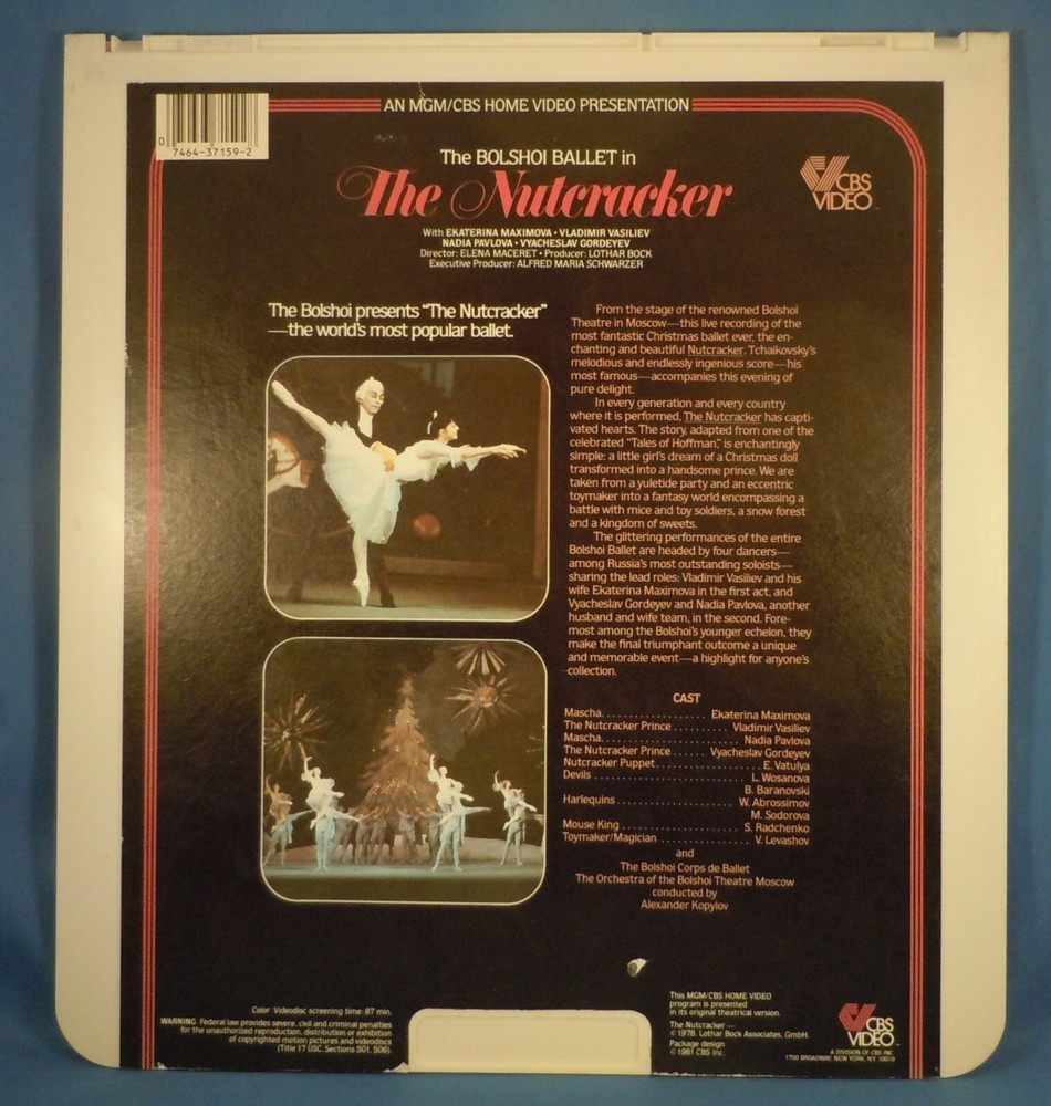RCA CED VIDEODISC! - THE NUTCRACKER with the Bolshoi Ballet