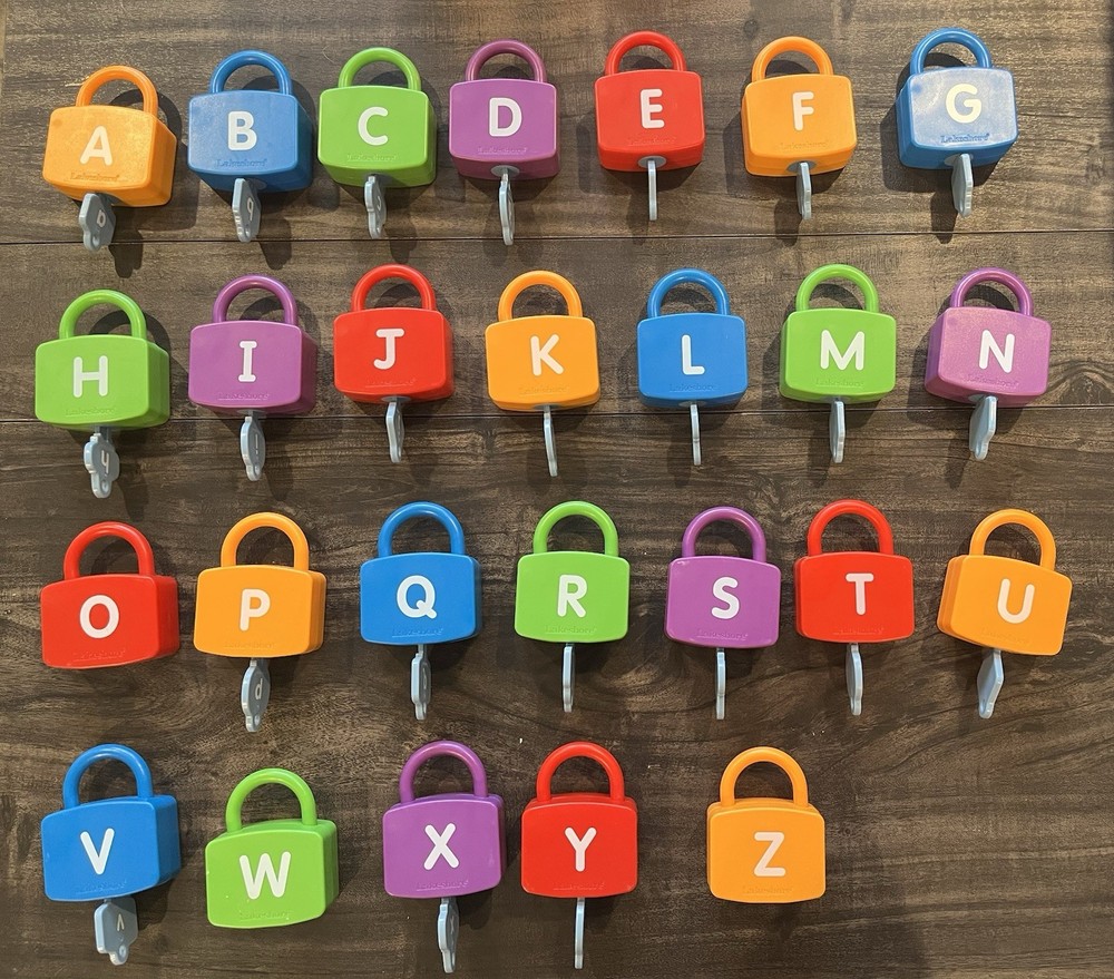 LAKESHORE LEARNING  LETTERS ALPHABET MATCH Single LOCK & KEY Replacement