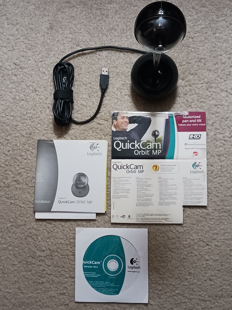 LOGITECH QuickCam Orbit MP Webcam w/Motorized Stand, Microphone & 6ft USB Cable