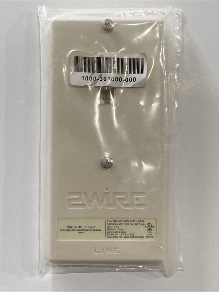 2 Wire DSL Filter Single Line Wall Mount LFT 4-1 WM New!