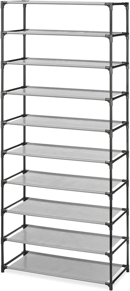 Functional 10-Tier Shoe Tower - Space-Saving Design for Bedrooms & Garages