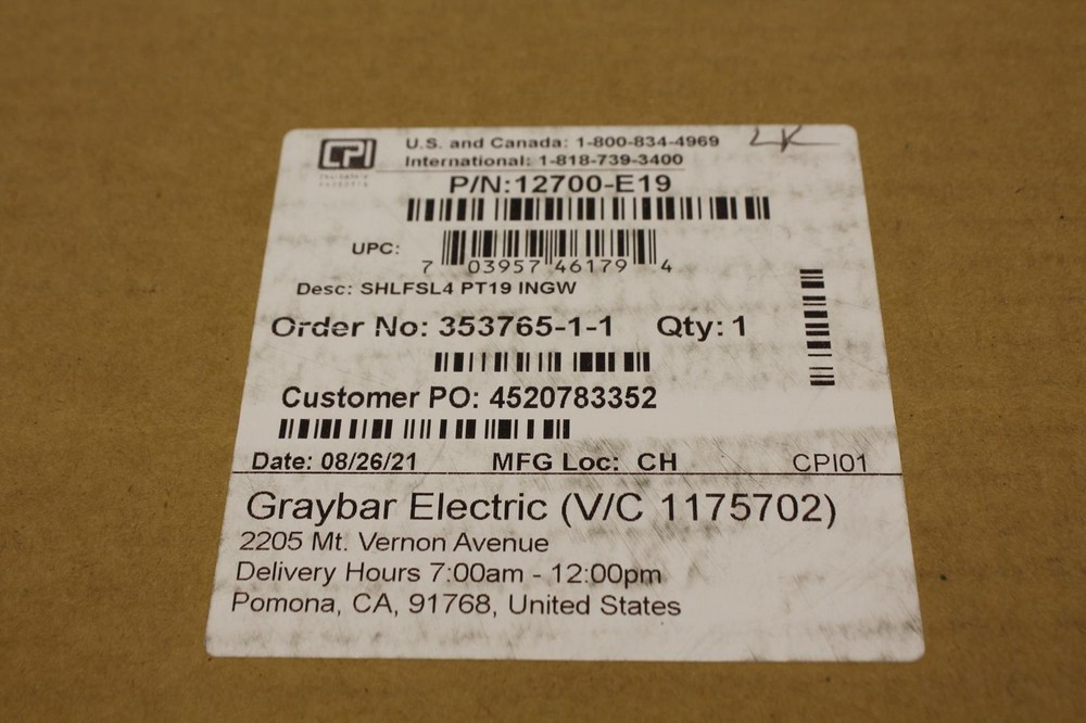 CHATSWORTH PRODUCTS 12700 E19