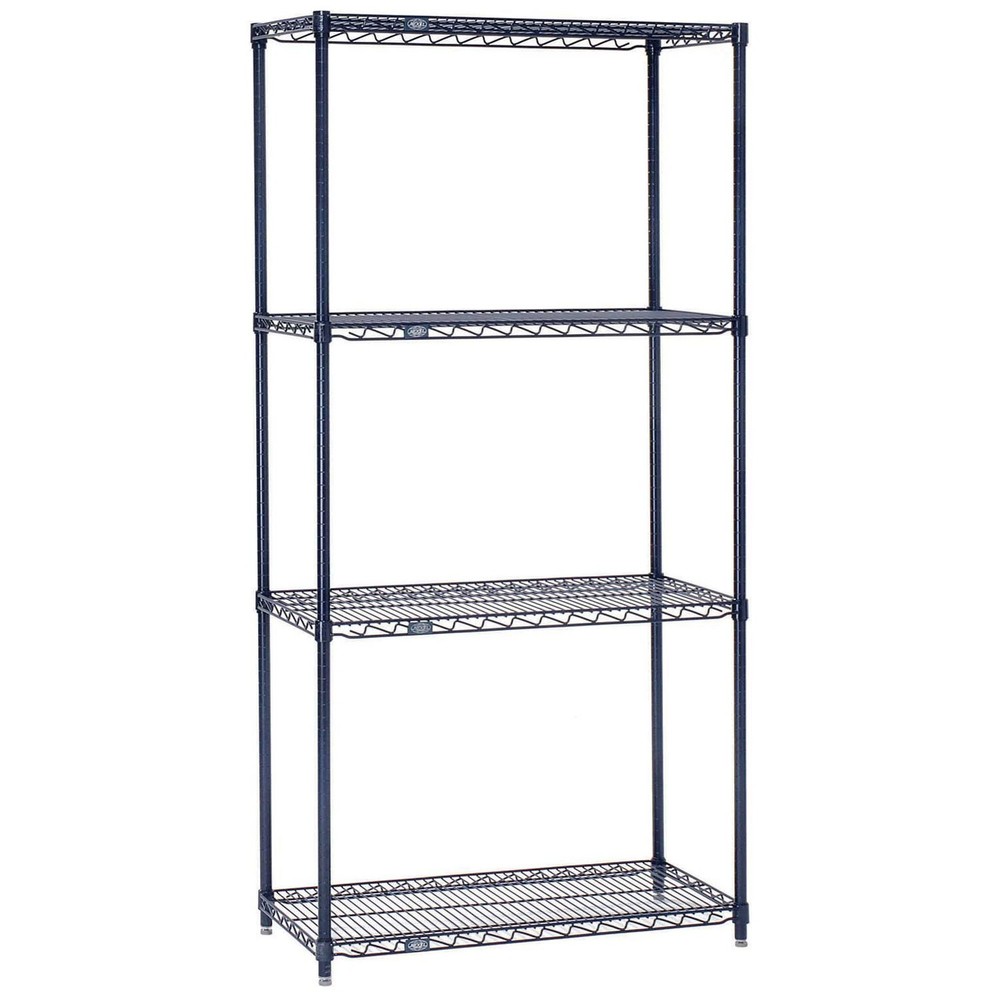 Nexelon Wire Shelving Blue Epoxy 36"W X 21"D X 63"H