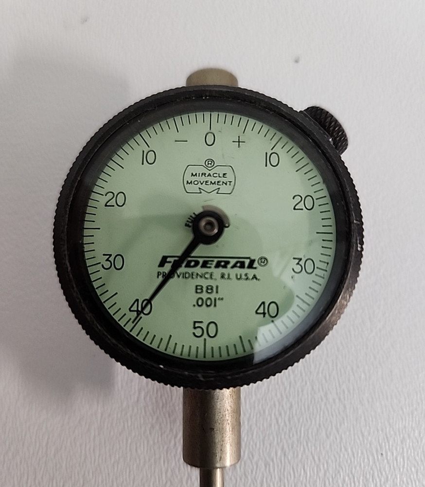 Federal "Miracle Movement" B81 .001 Dial Indicator With Adjustable Mount Used