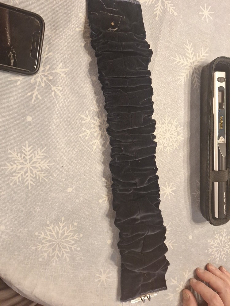 Decorative Black Velvet Torah Scroll Gartel