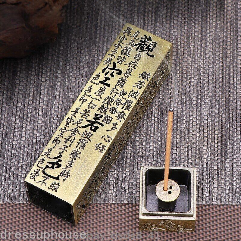 CopperRetro Incense Burner VerticalBuddha SutraHome Aromatherapy Container