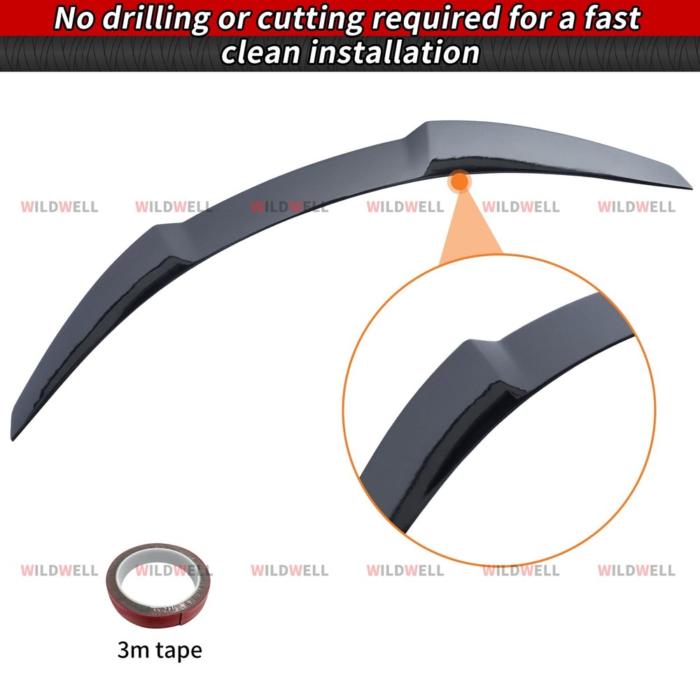 Glossy Black Rear Spoiler for Model S 2012-2026