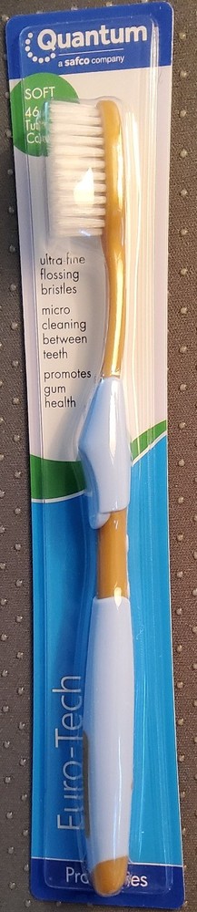 Euro Tech Soft Sensitive Ultra-Fine Vaned Flossing Bristles Toothbrush Quantum 6
