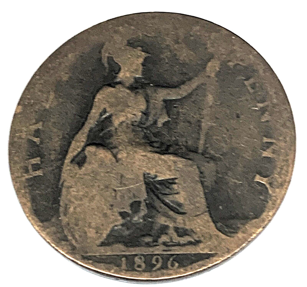 # C768   GREAT BRITAIN     COIN,     HALF  PENNY    1896